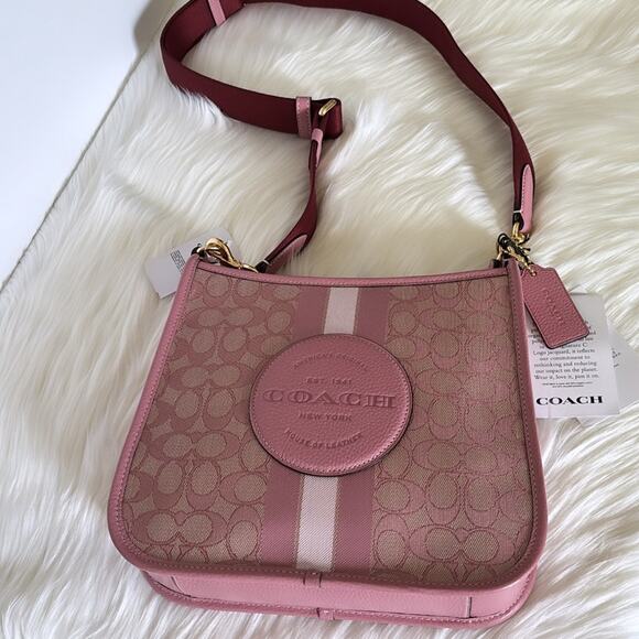 NWT Coach Dempsey File Bag In Signature Jacquard With Stripe And Coach Patch - Picture 5 of 11